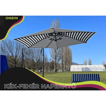 Kék-Fehér csíkos Napernyő 305 cm