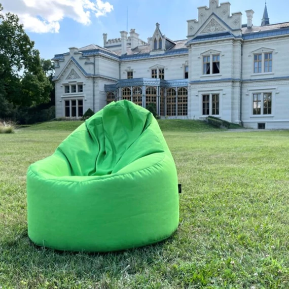 Almazöld kültéri babzsákfotel bérlés rendezvényre céges lounge