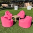 Kép 1/2 - Pink kültéri babzsákfotel bérlés rendezvényre, országos kiszállítás